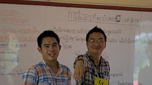 Film and Kyle teaching at a gender empowerment camp, 2013