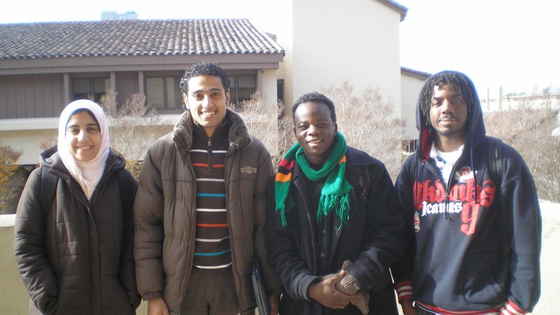Francis Phiri with friends