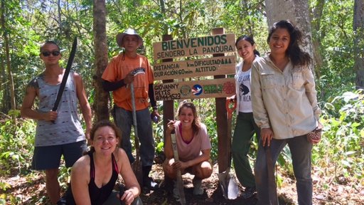 With a World Connect grant, we completed a trail network project, which includes four different trails around our community.