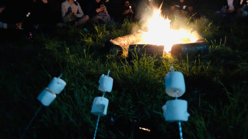 Campers experienced making s'mores and other campfire activities for the first time