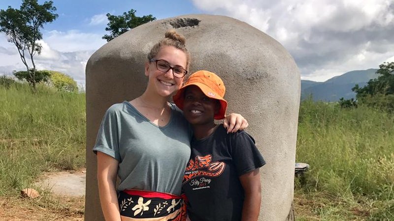 Courtney and one of her community members