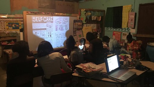 A presentation in Jamaica about women's self care and empowerment