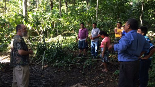 Latrine project team on training