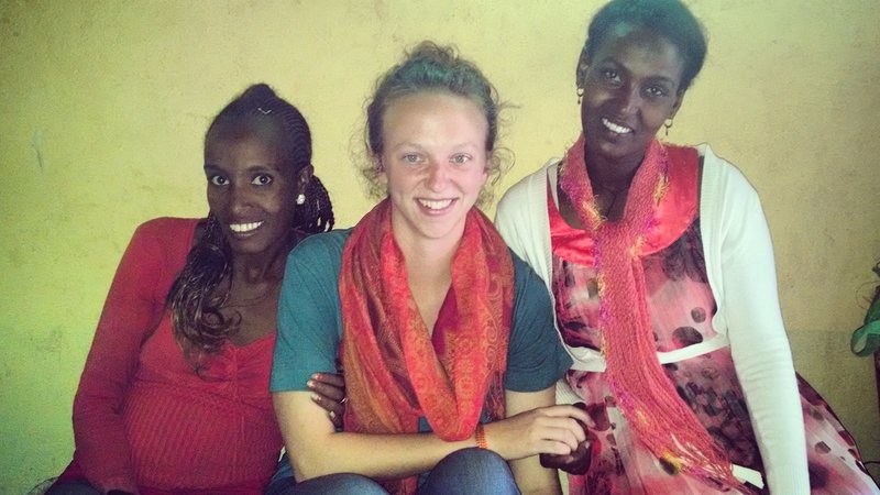 Peace Corps Ethiopia Volunteer Ally Walker with fellow English teachers and friends
