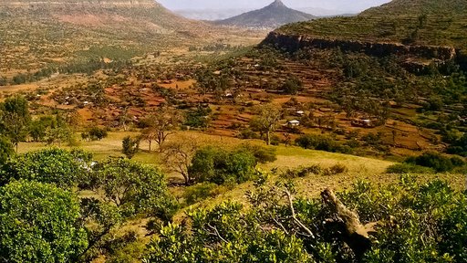 A view from a student's home village outside of the rural town in Tigray, Ethiopia.