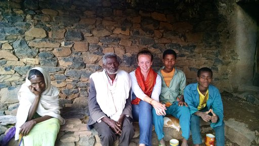 Students in Ethiopia walk many kilometers to attend school. Ally accompanied one of her 9th grade students to her home, a two-hour walk from school, to meet her family and share a meal.