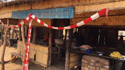 A small half indorr, half out door room where Malawians make and sell "chippies" or french fries.