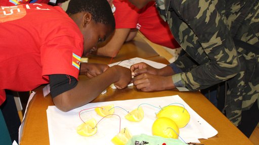 Building simple circuits with lemons and breadboards
