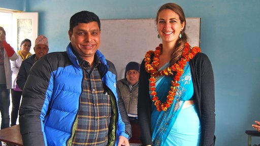 Rachel with her government counterpart, Jhabindra Neupane.