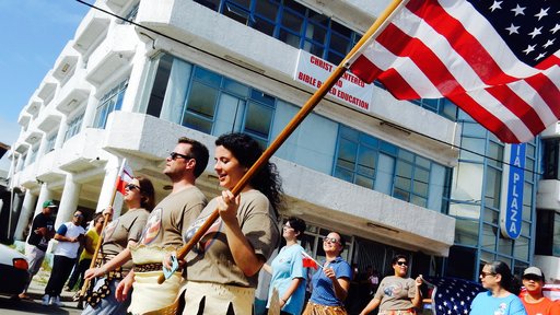 G80s marching in King's Birthday Parade in July 2016