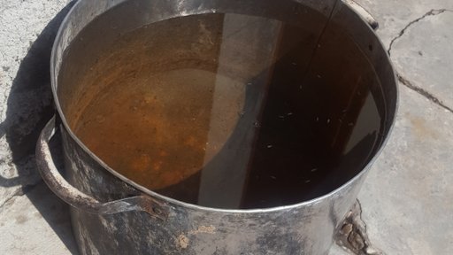 Collecting rainwater from the roof runoff. One less expense.