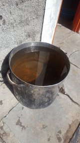 Collecting rainwater from the roof runoff. One less expense.