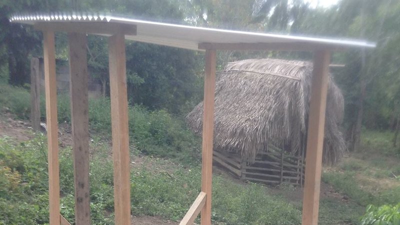 Latrine under construction
