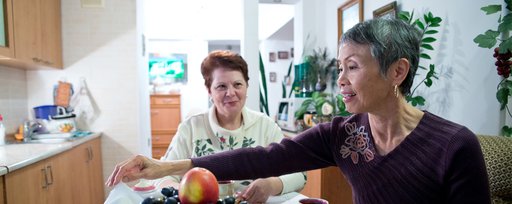 Volunteer at table