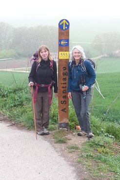Cate and Kelsi on the Camino de Santiago