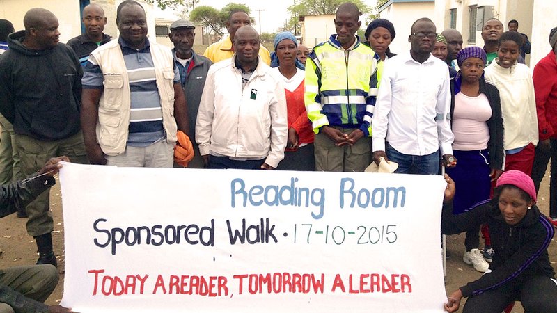 A reading room and resource center in Botswana.