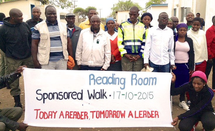 A reading room and resource center in Botswana.