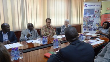 A Group of KCCA and U.S. Mission officials at KCCA offices in Kampala
