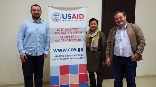 Visiting the Center for Civic Engagement in Batumi, Georgia, one of ten centers in the regions of Georgia that seek to promote neutral and accessible space for democratic dialogue.