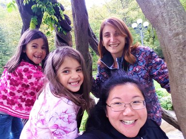 My host family and I visiting the national park in Borjomi, Georgia, during our first weekend together.