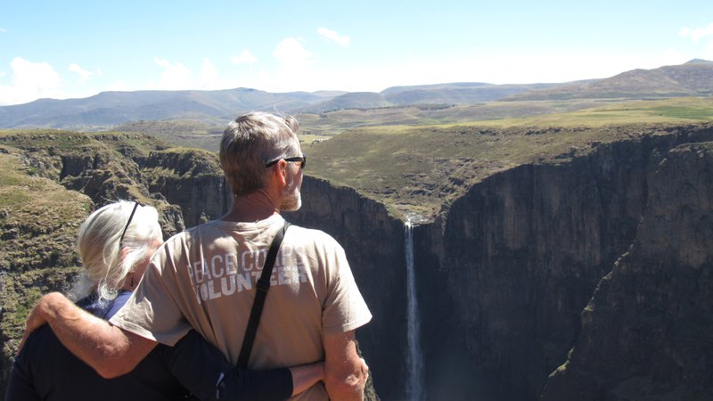 Marie Fitzsimmons and Kirk Peters returned to their site in Lesotho where they served as Peace Corps Volunteers in the 1980s.