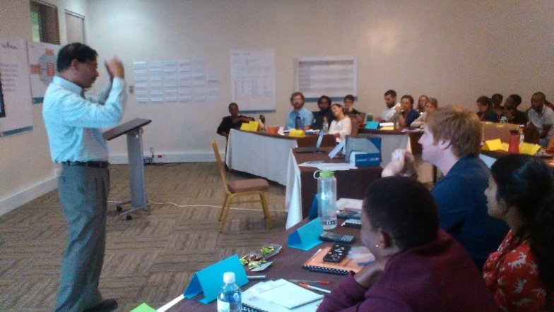 An invited presenter explains the technical aspects of his job as a Pharmacy Technician