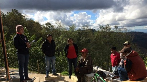 Peace Corps Response Volunteers and local farmers in Guatemala discuss the benefits of good agricultural practices.