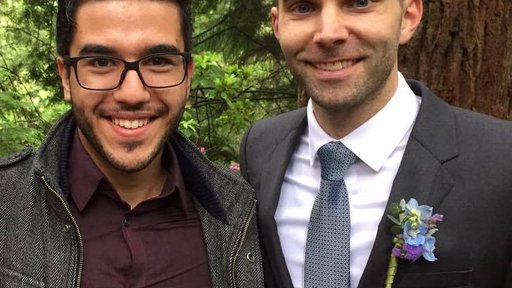Reda Dihimine and PCV Samir on Samir's wedding day.