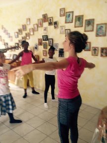 Teaching my students 2nd position.