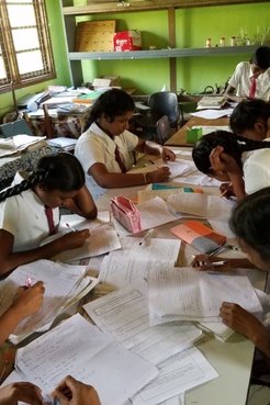 Students during a maths lesso