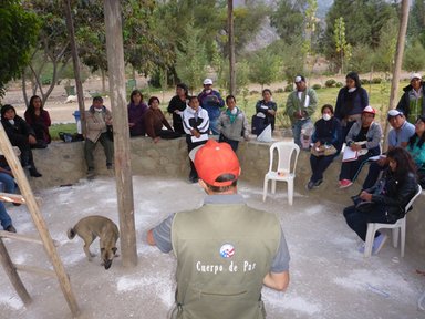 Teaching teachers about how to improve trash management in their schools at the local landfill.