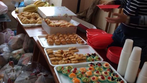 Thanksgiving 2016 celebration and food drive in Vlore, Albania.