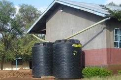 The new water tanks installed