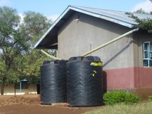 The new water tanks installed
