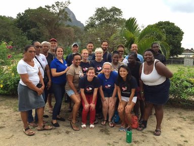 I joined Peace Corps volunteers and staff from our region to assist a volunteer with her school's library rejuvenation.