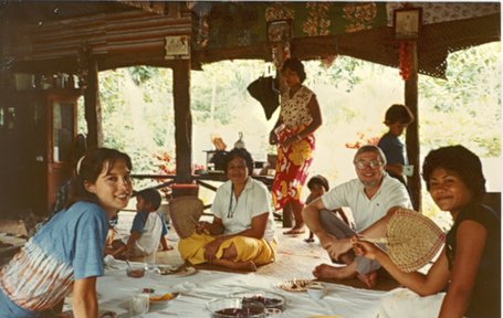 Carrie Hessler Radelet in her service in Western Samoa 1981-1983. She served as a Volunteer with her husband Steve.