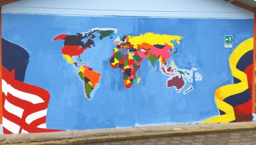 The completed world map