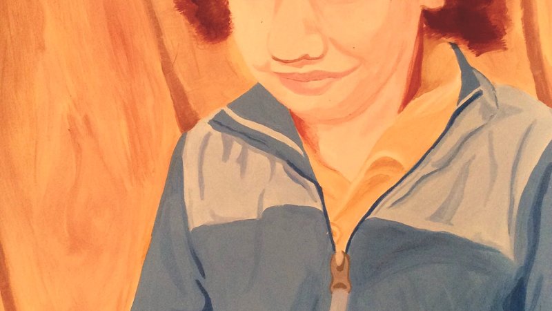 My friend Karla, Elena's aunt, asked me to paint her son.