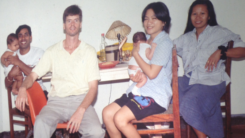 David and his wife and daughter
