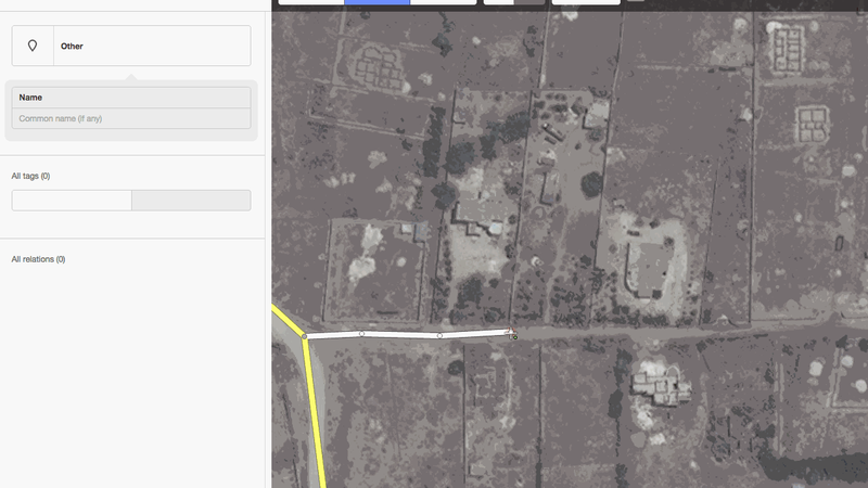Adding a road to OpenStreetMap using the iD editor. (HOT OSM Github)