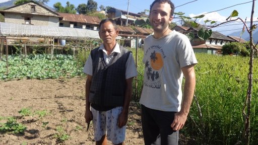Elie with a model farmer