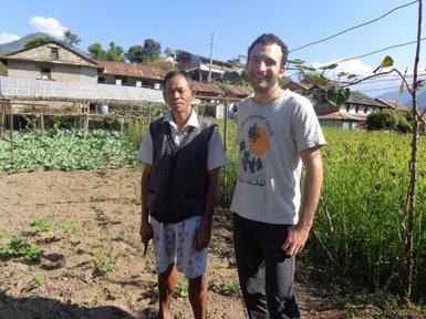 Elie with a model farmer