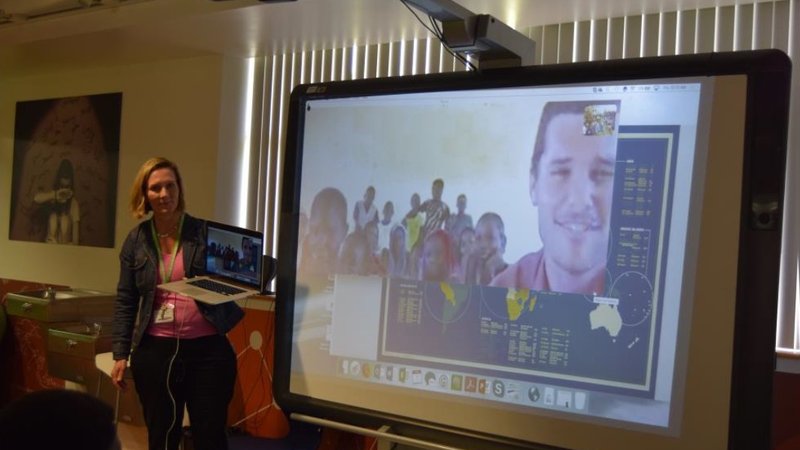 Ian Thompson, a current Volunteer and Anderson’s son, joined the presentation virtually with about 15 of his students from his Senegalese village of 5,000 people.