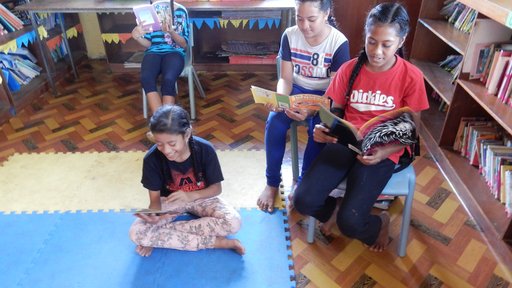 Saturday morning readers at the school library