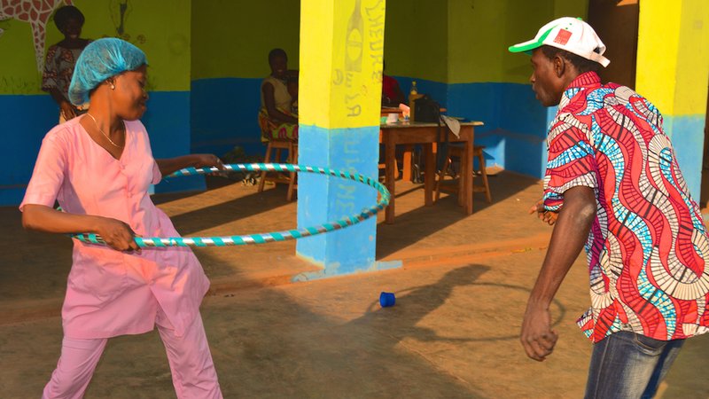 Hula hooping for HIV awareness