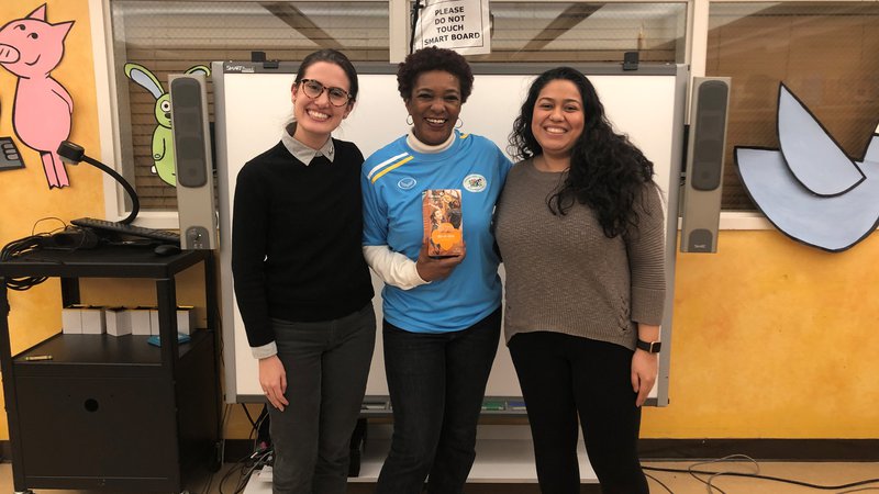 Returned Volunteers Lauren, Marisela and Sol