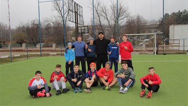 The team from the NGO "Healthy City" hosts free soccer events for local youth.