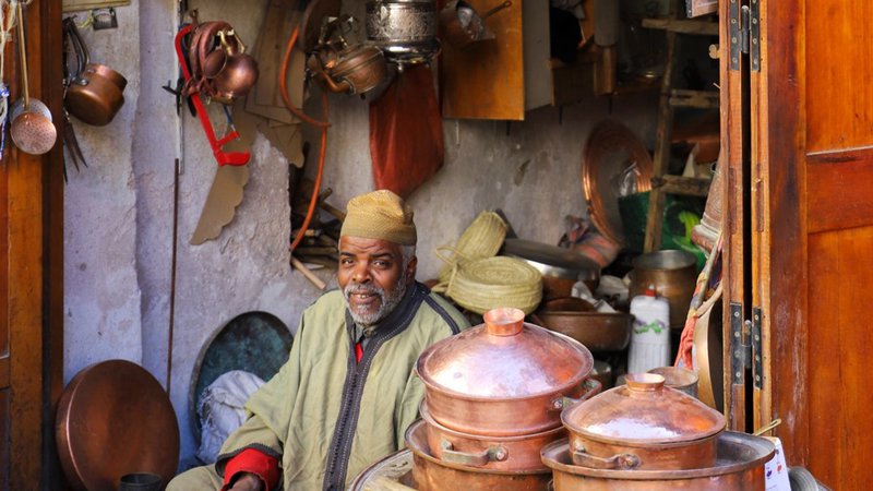 Morocco copper worker