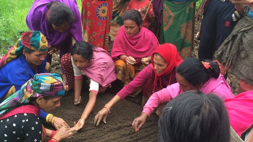 Picture from the first initial nursery training I gave in my village