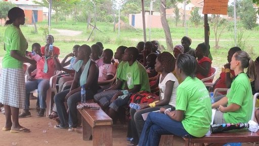 HIV/AIDS education for members of the breakdance group.